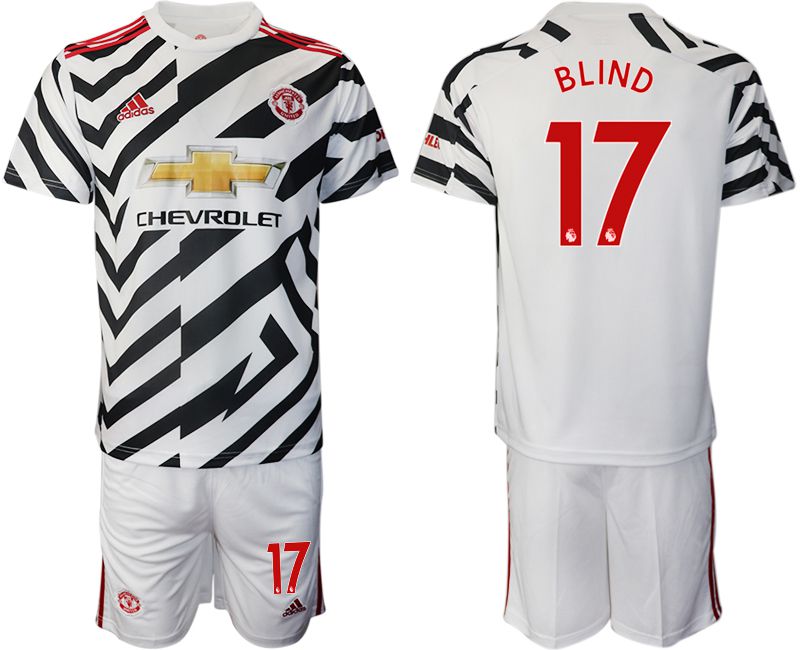 Men 2020-2021 club Manchester united away #17 white Soccer Jerseys